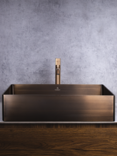 Раковина AltroBagno Solido 001024 BrAn из нержавеющей стали бронза состаренная